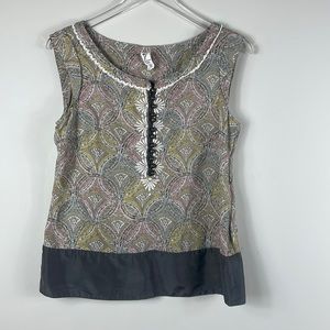 Anthropologie Floreat Floral Top